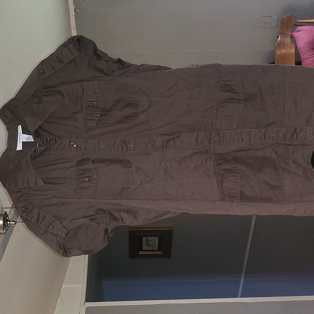 Dress Barn Medium Brown Buttonup